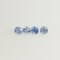 0.9-3.7 mm Natural Blue Sapphire Loose Gemstone Round Diamond Cut Vs Quality Color