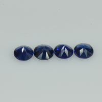 3.8-4.5 mm Natural Blue Sapphire Loose Gemstone Round Diamond Cut Vs Quality Color