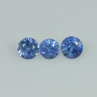 3.8-5.0 mm Natural Blue Sapphire Loose Gemstone Round Diamond Cut Vs Quality Color