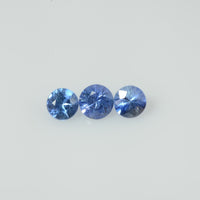 3.8-5.0 mm Natural Blue Sapphire Loose Gemstone Round Diamond Cut Vs Quality Color