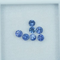 3.8-5.0 mm Natural Blue Sapphire Loose Gemstone Round Diamond Cut Vs Quality Color