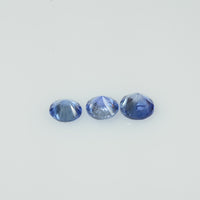 3.8-4.8 mm Natural Blue Sapphire Loose Gemstone Round Diamond Cut Vs Quality Color