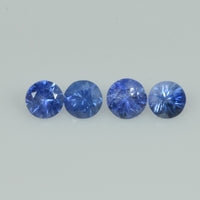 3.8-4.8 mm Natural Blue Sapphire Loose Gemstone Round Diamond Cut Vs Quality Color