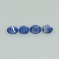 3.8-4.8 mm Natural Blue Sapphire Loose Gemstone Round Diamond Cut Vs Quality Color