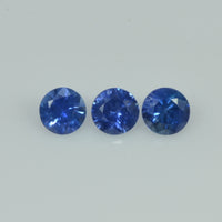 3.8-4.4 mm Natural Blue Sapphire Loose Gemstone Round Diamond Cut Vs Quality Color