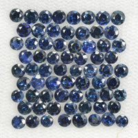1.9-5.8 mm Natural Blue Sapphire Loose Gemstone Round Diamond Cut Vs Quality A+ Color