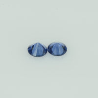 3.8-4.5 mm Natural Blue Sapphire Loose Pair Gemstone Round Cut