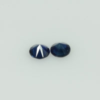 4 - 4.3 mm Natural Blue Sapphire Loose Pair Gemstone Round Cut