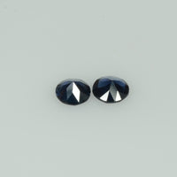 4 - 4.3 mm Natural Blue Sapphire Loose Pair Gemstone Round Cut