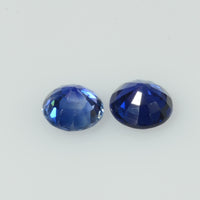 4.5-4.6 mm Natural Blue Sapphire Loose Pair Gemstone Round Cut