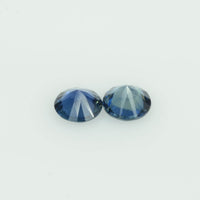 4.3-4.7 mm Natural Blue Sapphire Loose Gemstone Round Diamond Cut Vs Quality Color