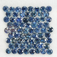 1.3-4.0 mm Natural Blue Sapphire Loose Gemstone Round Diamond Cut Vs Quality A Color