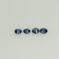 1.3-4.0 mm Natural Blue Sapphire Loose Gemstone Round Diamond Cut Vs Quality A Color