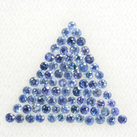 0.8-4.4 mm Natural Blue Sapphire Loose Gemstone Round Diamond Cut Cleanish Quality Color