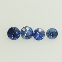 0.8-4.4 mm Natural Blue Sapphire Loose Gemstone Round Diamond Cut Cleanish Quality Color