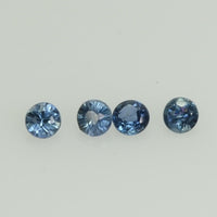 0.8 -3.6 mm Natural Blue Sapphire Loose Gemstone Round Diamond Cut Vs Quality Color