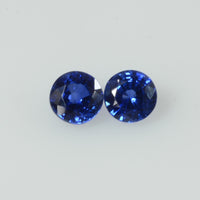 3.9 mm Natural Blue Sapphire Loose Gemstone Round Diamond Cut
