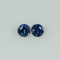 3.8-4.1 mm Natural Blue Sapphire Loose Gemstone Round Cut