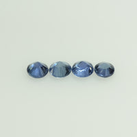 0.8-4.3 mm Natural BlueSapphire Loose Gemstone Round Diamond Cut Vs Quality Color