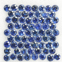 2.0-2.8 mm Natural BlueSapphire Loose Gemstone Round Diamond Cut Cleanish Quality AA Color