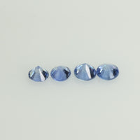 2.7-4.5 mm Natural BlueSapphire Loose Gemstone Round Diamond Cut Cleanish Quality Color