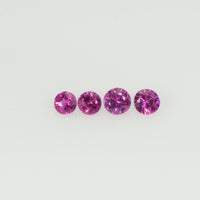 2.5 mm Natural Pink Sapphire Loose Gemstone Round Diamond Cut Cleanish Quality AAA Color