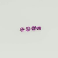1.4-1.7 mm Natural Pink Sapphire Loose Gemstone Round Diamond Cut Cleanish Quality Color