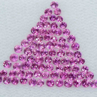 0.8-1.9 mm Natural Pink Sapphire Loose Gemstone Round Diamond Cut Cleanish Quality Color