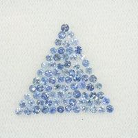 0.8-2.7 mm Natural BlueSapphire Loose Gemstone Round Diamond Cut Vs Quality Color