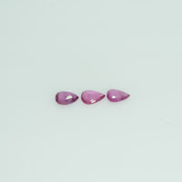 5x4 mm Lot Natural Ruby Loose Gemstone Pear Cut