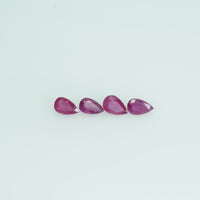 5x3 mm Lot Natural Ruby Loose Gemstone Pear Cut