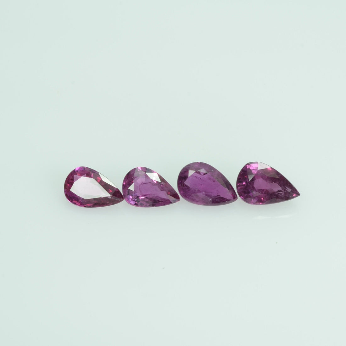 6x4 mm Natural Ruby Loose Gemstone Pear Cut