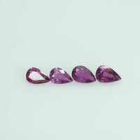 6x4 mm Natural Ruby Loose Gemstone Pear Cut