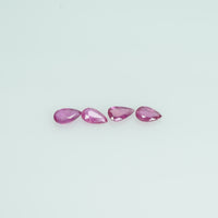5x3 mm Lot Natural Ruby Loose Gemstone Pear Cut