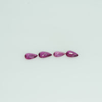 5x3 mm Lot Natural Ruby Loose Gemstone Pear Cut