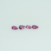 5x3 mm Lot Natural Ruby Loose Gemstone Pear Cut
