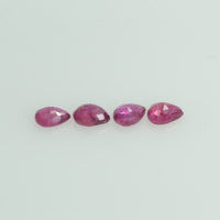 3x2 mm Lot Natural Ruby Loose Gemstone Pear Cut