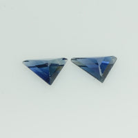 Natural Teal Blue Green Sapphire Loose Gemstone Triangle Cut Pair