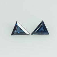 4x3 mm Natural Blue Sapphire Loose Gemstone Triangle Cut Pair - Thai Gems Export Ltd.