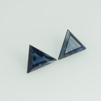 4x3 mm Natural Blue Sapphire Loose Gemstone Triangle Cut Pair - Thai Gems Export Ltd.