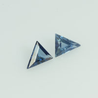 4x3 mm Natural Blue Sapphire Loose Gemstone Triangle Cut Pair - Thai Gems Export Ltd.