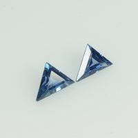 4x3 mm Natural Blue Sapphire Loose Gemstone Triangle Cut Pair - Thai Gems Export Ltd.