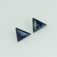 4x3 mm Natural Blue Sapphire Loose Gemstone Triangle Cut Pair - Thai Gems Export Ltd.