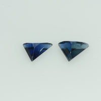 4x3 mm Natural Blue Sapphire Loose Gemstone Triangle Cut Pair - Thai Gems Export Ltd.
