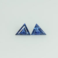 4x3 mm Natural Blue Sapphire Loose Gemstone Triangle Cut Pair - Thai Gems Export Ltd.