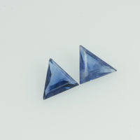 4x3 mm Natural Blue Sapphire Loose Gemstone Triangle Cut Pair - Thai Gems Export Ltd.