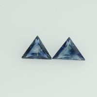 4x3 mm Natural Blue Sapphire Loose Gemstone Triangle Cut Pair - Thai Gems Export Ltd.