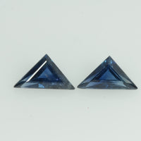4x3 mm Natural Blue Sapphire Loose Gemstone Triangle Cut Pair - Thai Gems Export Ltd.