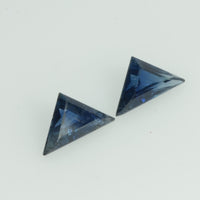 4x3 mm Natural Blue Sapphire Loose Gemstone Triangle Cut Pair - Thai Gems Export Ltd.