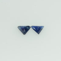 Natural Blue Sapphire Loose Gemstone Triangle Cut Pair